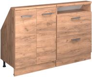 Vicco R-Line Keukenkast voor schuine wand – 120 cm Set van 2 Krachtige eik goud