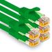 1aTTack.de 5x 1m CAT7 Ethernet LAN-netwerkkabel RJ45 - groen