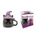 Heerlijke Trötsch Spuktasse mit Deckel Katze Keramiktasse Halloween