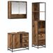 vidaXL Badkamermeubel Set 3-delig Oud Hout