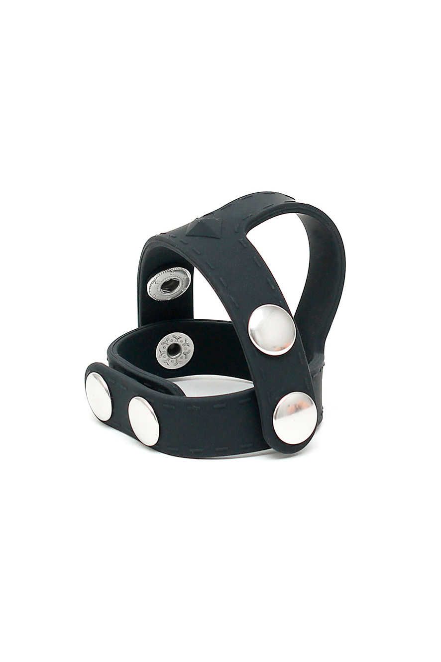 Latex Play Penis-&Scrotumring Strap - 8718924237762