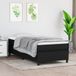 Maison Exclusive - Sommier à lattes de lit avec matelas noir 100x200 cm tissu
