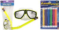 4KidsOnly Multicolour Snorkelset met Duikstokken voor Kinderen