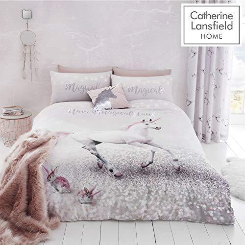 Catherine Lansfield Enchanted Unicorn Easy Care Eenpersoons Dekbed Set Roze