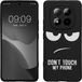 kwmobile telefoonhoesje geschikt voor Xiaomi Redmi Note 15 4G / 5G / Poco M8 5G - Hoesje voor smartphone in wit / zwart - Backcover van TPU - Don't Touch My Phone design