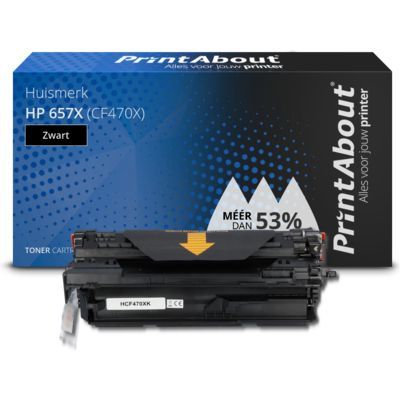 PrintAbout Compatible HP 657X (CF470X) Black Toner Cartridge - High Yield