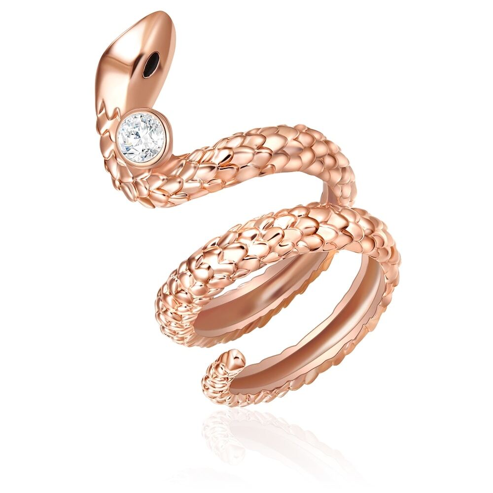 Ring with Swarovski crystals slang Metaal Embellished with Swarovski crystals® in Roségoud Ringen Dames