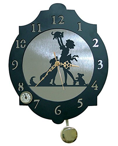 IMEX EL ZORRO 11349-reloj voor meisjes met honden, 374 x 312 mm, metaal, grijs, 40 x 34 x 7 cm