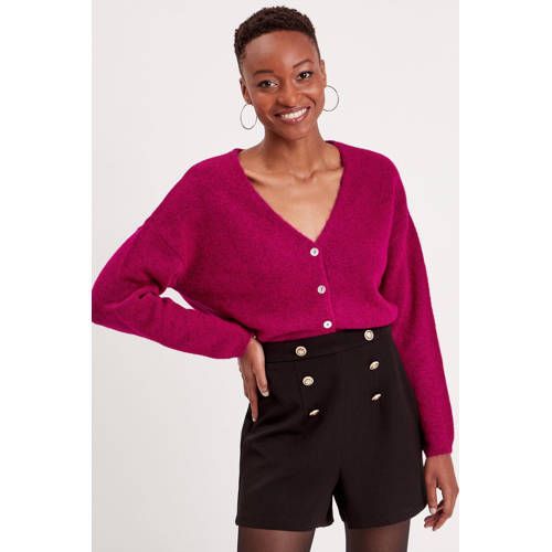 Cache Cache gebreid vest fuchsia