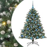 vidaXL Kunstkerstboom Groen 150 cm PVC en Plastic en Staal