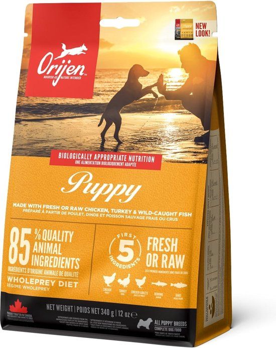 Orijen Whole Prey Puppy Kip&Kalkoen - Hondenvoer - 340 g