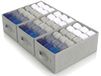 edihome, Closet Organizer voor Kleding – Lade Organizer met Compartimenten, Opvouwbare Stoffen Ladeverdeler voor Ondergoed, Sokken en T-Shirts, Kast Organizer (3 Pack - 6 Compartimenten - Lichtgrijs)