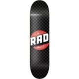 RAD Unisex - Checker skateboard voor volwassenen, zwart/grijs, 21 cm