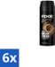 AXE Deodorant Spray Dark Temptation Chocoladegeur Verleidelijk Fris 150 ml - Voordeelverpakking - 6 stuks
