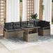 Maison Exclusive - Ensemble de jardin 7 pièces, salon en polyrotin gris