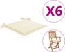 vidaXL Tuinstoelkussens 4 stuks 40x40x3 cm Oxford stof crèmekleurig