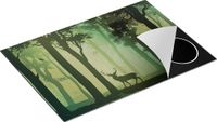 Chefcare Inductie Beschermer Hert in het Bos - Silhouet - 75x50 cm - Multicolor