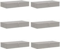 vidaXL Opbergbox 6 stuks non-woven stof 90 x 48 x 15 cm 64,8 L Grijs