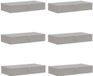 vidaXL Opbergbox 6 stuks non-woven stof 90 x 48 x 15 cm 64,8 L Grijs
