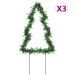 VidaXL Kerstverlichting kerstboom 3 st met grondpinnen 50 LED's 30 cm