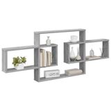 vidaXL Wandplank Grijs Sonoma 130 x 10 x 50 cm Bewerkt hout