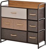 HOMCOM Stoffen Commode - Polyester - 80x29x78,5cm - Multicolor