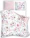Milagro Housse de couette, housse de couette en satin, 100% coton, 200x220 cm, modèle 003, imprimé floral