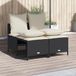 Maison Exclusive - Ensemble de meubles de jardin 4 pièces avec canapé et coussins, noir, en polyrotin