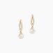 Tesnimae Boucles d'oreilles pendantes argent doré à l'or 750/1000 perle de culture oxyde de zirconium