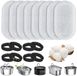 BeiJingLiangPinJiaZuoKeJiWenHuaFaZhanYouXianGongSi Filtres de remplacement pour fontaine à chat - Triple filtration - 16 pièces (8 filtres à charbon et 8 filtres en mousse) - Pour fontaines à boire en acier inoxydable