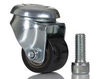 RS PRO, Draailager zwenkwiel, wiel ø 35 mm, 200 kg, gewicht H. 58 mm, wiel B. 25 mm, schroefdraad, stalen materiaal