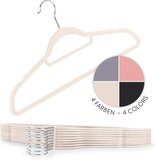 Blumtal Velvet Kledinghangers - Fluweel - Ivoor - Set van 100