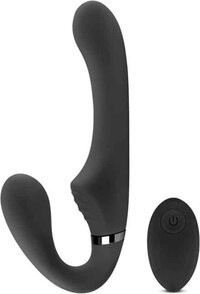 No-Parts Avery Strapless Strapon Vibrating Dildo 22 cm - Black