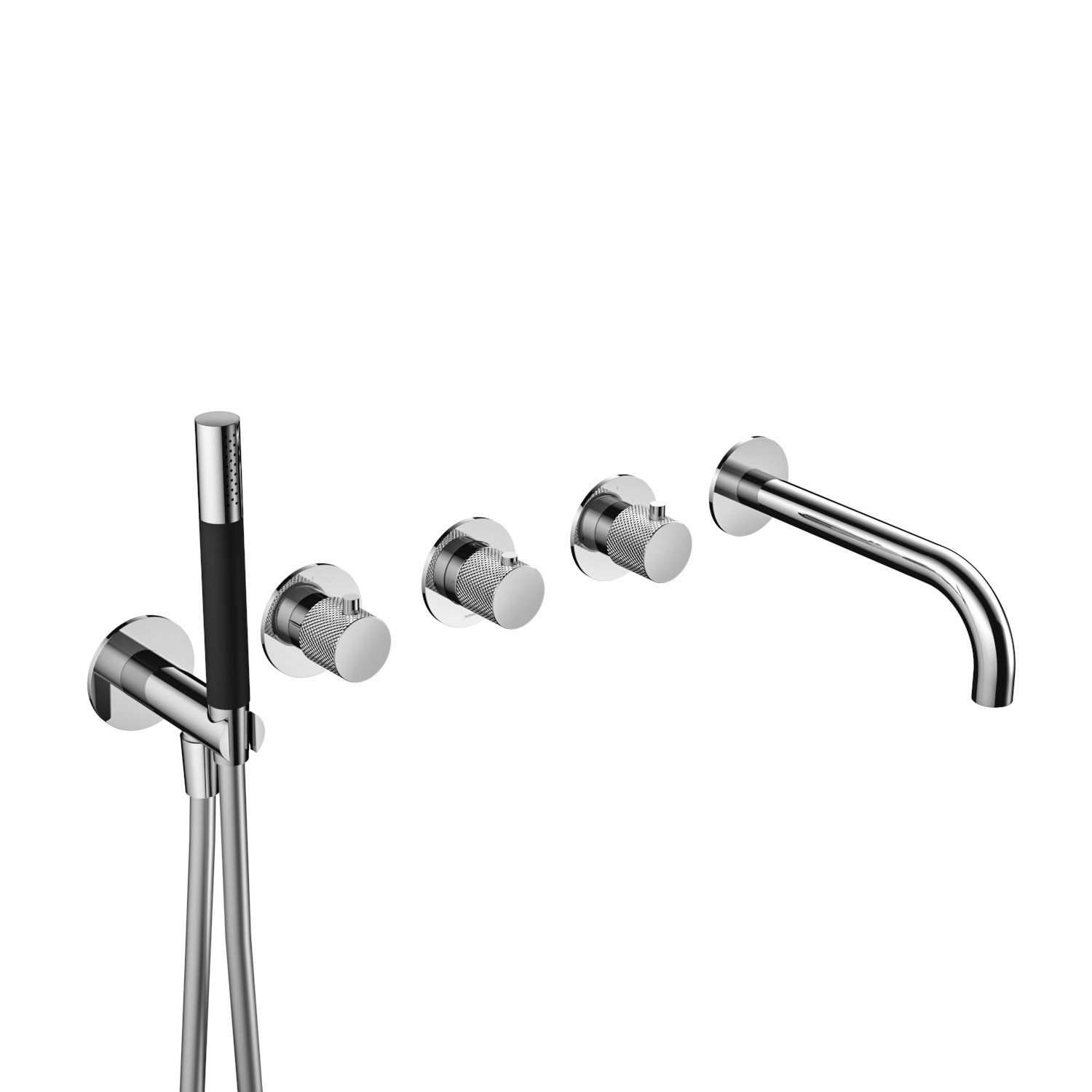 hotbath Cobber X CX7072 inbouw bad thermostaat met handdouche en uitloop chroom