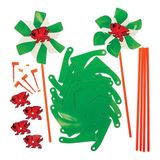 Baker Ross FX989 Windmolen Kits met de vlag van Wales - Set van 6, St Davids Day Knutselsets voor kinderen