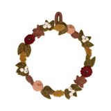 Couronne Feutrine Dahlias et Feuilles Ø 24 cm