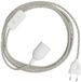 Creative Cables Snakebis Câble torsadé E14 Kit de douille. Câble et prise tressés en tissu avec 2 broches 3 m transparent