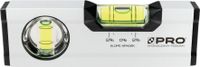 PRO600 Mini waterpas 17cm met 2% helling - Ergonomisch profiel en ERS+ (Easy Reading System) Nauwkeurige kleine waterpas - Antischokabsorberende eindkappen - Kleur Wit