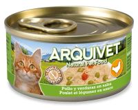 Arquivet Nourriture humide au poulet en sauce avec des légumes pour chats 80 g