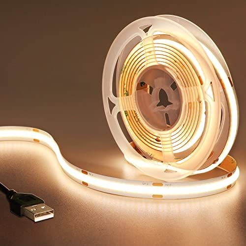 GoMing USB COB LED Strip Warm Wit 3000K 2M
