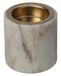 Excellent Houseware Porte-bougie chauffe-plat en marbre sable 6 x 6 cm