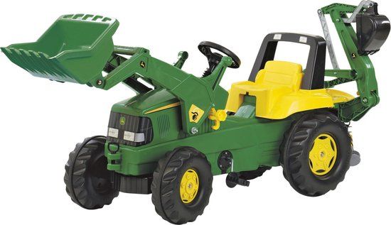Rolly Toys Rolly Junior John Deere Traptractor met Frontlader en Graafmachine