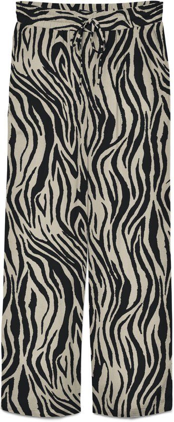 Vero Moda Vmjesmilo Hw Wide Pants Wvn Noos 10287363 Zebra Print Viscose Linnen Broek Dames XL