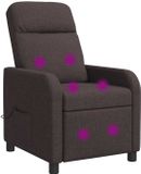 vidaXL Relaxstoel Donkerbruin Stof