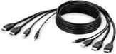 Belkin F1DN2CCBL-HH6T toetsenbord-video-muis (kvm) kabel Zwart 1,8 m