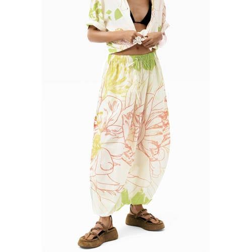 Desigual barrel casual broek met print - meerkleurig