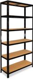 Shelfplaza BLACK metalen stellingkast - 230x90x40 cm - zwart - 6 planken