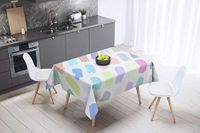Bonamaison Tafelkleed, Anti-Mold, Sneldrogend, Waterdicht, 100% Polyester Tafellaken, Willekeurig patroon, 140 x 140 Cm - Ontworpen en Vervaardigd in Turkije