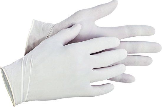 Cerva Loon Wegwerphandschoenen Latex - Maat 8 (100 stuks)