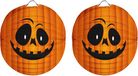 Merkloos Halloween Ronde pompoen lampion - 5x - 22 cm - trick or treat - versiering
